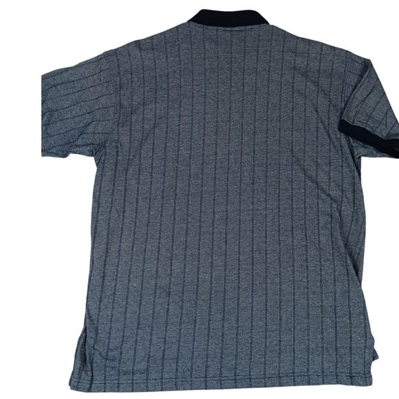 Dynasty Polo Shirt Mens XXL Blue Striped Tennessee Titans Embroidered Knit Sport - Picture 3 of 10